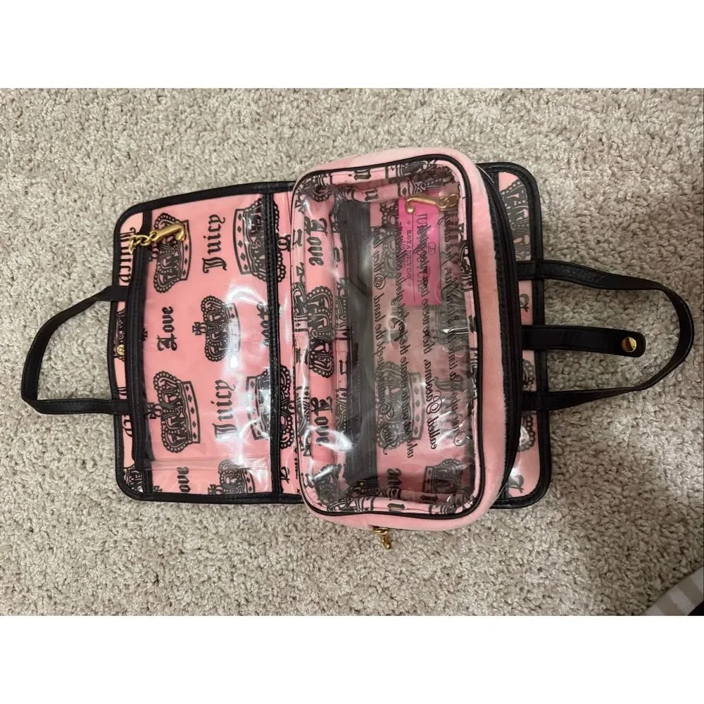 Vintage Juicy Couture Pink Once Upon a Time Make Up Handbag Y2K